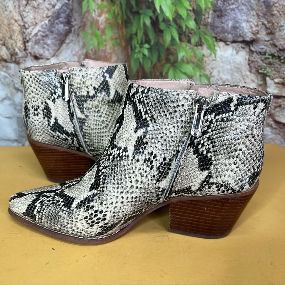 SAM EDELMAN Python Print Dual Zip Western Style L… - image 8